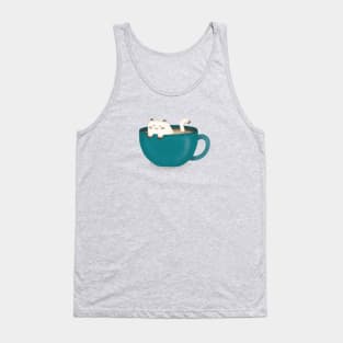 Latte Kitty Tank Top